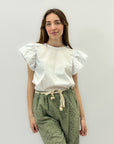 Maglia con maniche volant