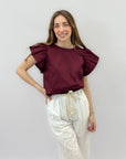 Maglia con maniche volant