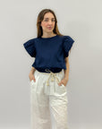 Maglia con maniche volant