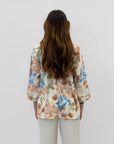 Camicia floreale con strass