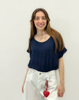 Maglia comoda tinta unita