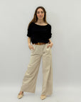 Pantaloni in cotone dritti