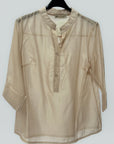 Blusa Leggera con Scollo a V e Bottoni