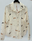 Camicia Fantasia con Stampa Cani