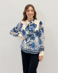 Camicia floreale con rouches