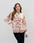 Camicia floreale con rouches