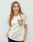 T-shirt con Taschino Animalier Strass
