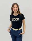 T-shirt petite con gioielli COCO