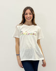 T-shirt con scritta "Dolcezza"