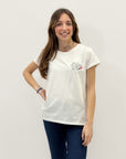 T-shirt con scritta "Non so come stare lontano da te"
