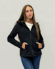 Giacca softshell con cappuccio - tessuto antivento