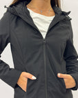 Giacca softshell con cappuccio - tessuto antivento
