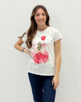 T-shirt in cotone con stampa petite