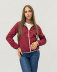 Giacca donna reversibile con zip a contrasto