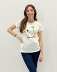 T-shirt con stampa snoopy