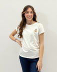 T-shirt petite con stampa ricamata