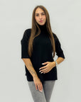 Maglia a collo alto mezza manica