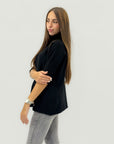 Maglia a collo alto mezza manica