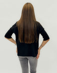 Maglia a collo alto mezza manica