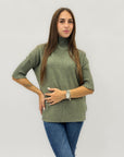Maglia a collo alto mezza manica