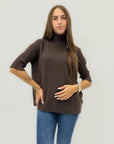 Maglia a collo alto mezza manica