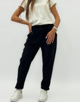Pantaloni jogger con elastico in vita