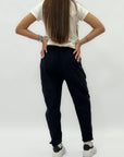 Pantaloni jogger con elastico in vita