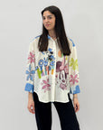 Camicia taglia comoda con stampa