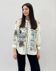 Camicia taglia comoda con stampa