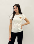 T-shirt petite con stampa ricamata