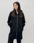 Giacca in neoprene con cappuccio