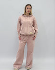 Completo in cotone con felpa e pantaloni