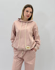 Completo in cotone con felpa e pantaloni