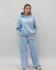 Completo in cotone con felpa e pantaloni