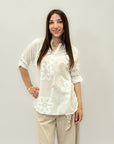 Camicia leggera con fiori