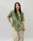 Camicia leggera con fiori