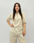 Camicia leggera con fiori