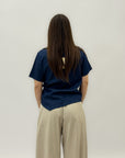 Maglia in denim con dettaglio fiocco