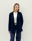 Giacca con colletto reverse taglia comoda