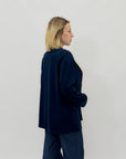 Giacca con colletto reverse taglia comoda