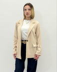 Giacca con colletto reverse taglia comoda