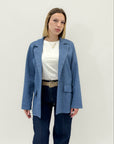 Giacca con colletto reverse taglia comoda