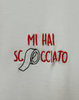 T-Shirt con Scritta Ricamata “Mi Hai Scocciato"