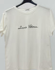 T-Shirt con Scritta Ricamata Louis Vittoria