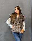 Gilet in ecopelliccia con collo ampio - Parisienne