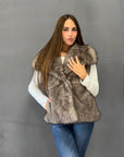 Gilet in ecopelliccia con collo ampio - Parisienne