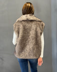 Gilet in ecopelliccia con collo ampio - Parisienne