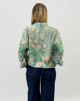 Camicia floreale effetto seta