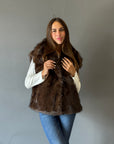 Gilet in ecopelliccia con collo ampio - Parisienne