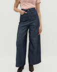 Jeans Palazzo con Dettagli Brillanti